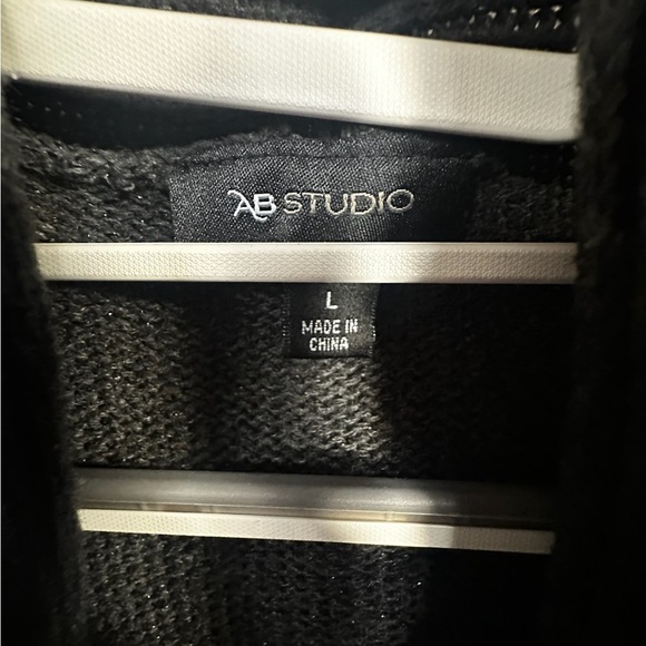 AB Studio Gray Elegant Cardigan Sweater - Picture 7 of 8